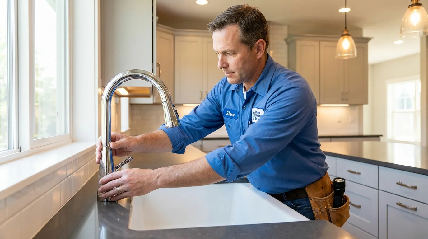 Kitchen faucet installation by Johns Plumbing LLC in Kalida